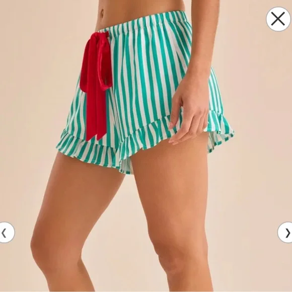 Altar’d State Merry Striped Sleep Short Christmas pajama bottom - Picture 3 of 4